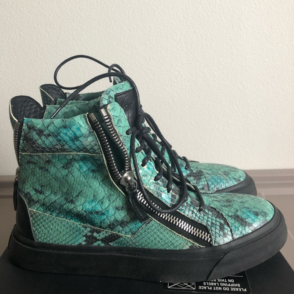 Giuseppe Zanotti Printed Snake Sneakers 40